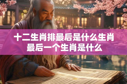 十二生肖排最后是什么生肖 最后一个生肖是什么