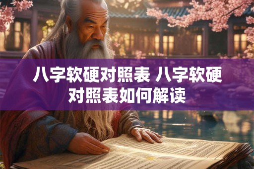八字软硬对照表 八字软硬对照表如何解读