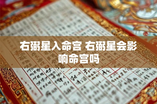右弼星入命宫 右弼星会影响命宫吗