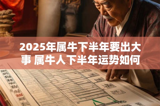 2025年属牛下半年要出大事 属牛人下半年运势如何