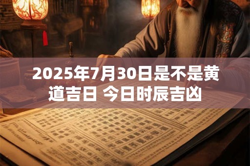 2025年7月30日是不是黄道吉日 今日时辰吉凶
