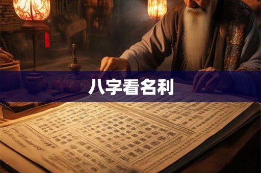 八字看名利