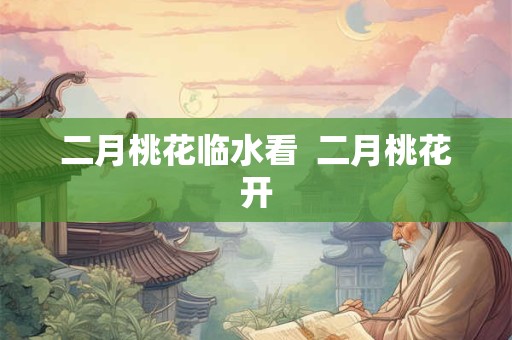 二月桃花临水看  二月桃花开