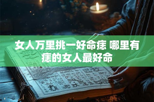 女人万里挑一好命痣 哪里有痣的女人最好命 女人万里挑一好命痣 哪里有痣的女人最好命