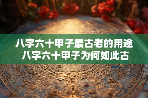 八字六十甲子最古老的用途 八字六十甲子为何如此古老