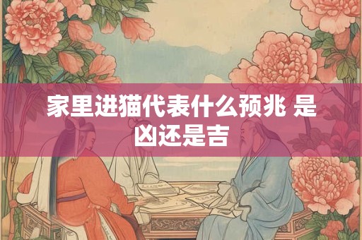家里进猫代表什么预兆 是凶还是吉