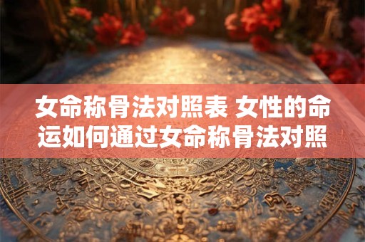 女命称骨法对照表 女性的命运如何通过女命称骨法对照表推算