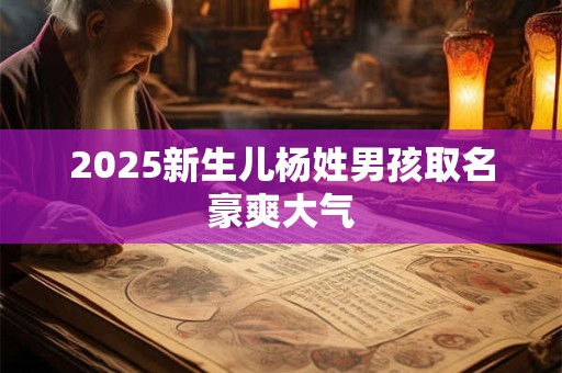 2025新生儿杨姓男孩取名豪爽大气