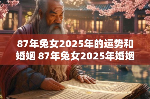 87年兔女2025年的运势和婚姻 87年兔女2025年婚姻运势如何 87年兔女2025年的运势和婚姻 87年兔女2025年婚姻运势如何