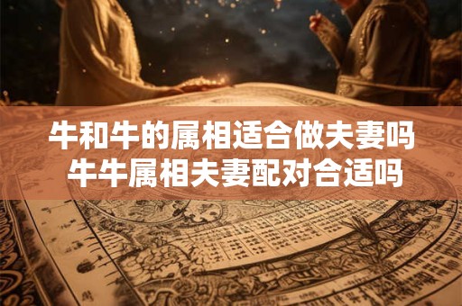 牛和牛的属相适合做夫妻吗 牛牛属相夫妻配对合适吗