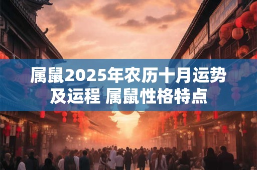 属鼠2025年农历十月运势及运程 属鼠性格特点
