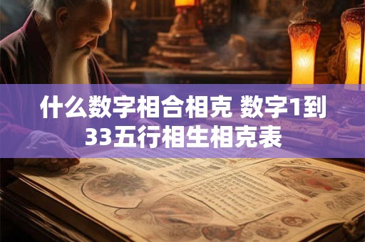 什么数字相合相克 数字1到33五行相生相克表 什么数字相合相克 数字1到33五行相生相克表