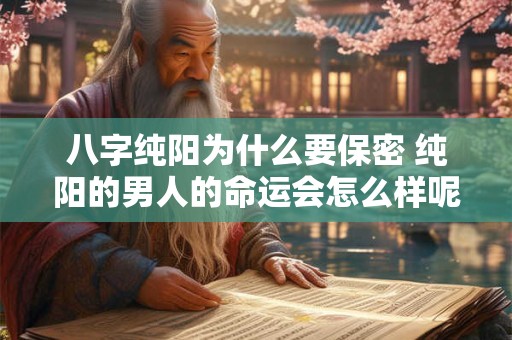 八字纯阳为什么要保密 纯阳的男人的命运会怎么样呢