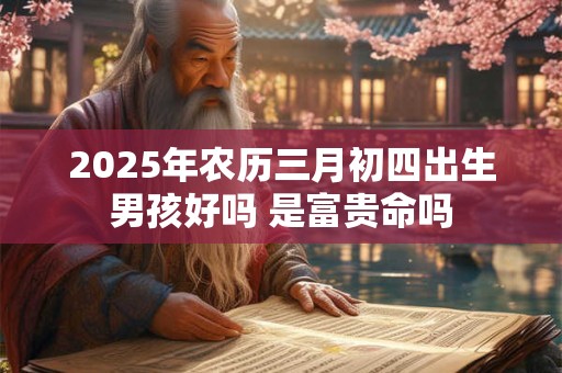 2025年农历三月初四出生男孩好吗 是富贵命吗