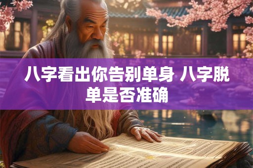 八字看出你告别单身 八字脱单是否准确