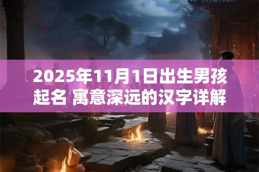 2025年11月1日出生男孩起名 寓意深远的汉字详解