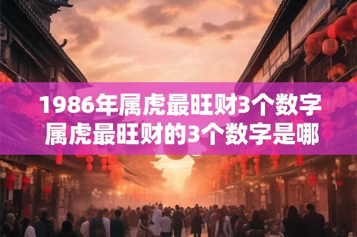 1986年属虎最旺财3个数字 属虎最旺财的3个数字是哪3个