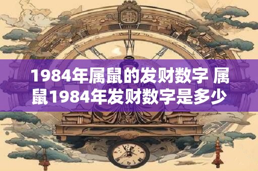 1984年属鼠的发财数字 属鼠1984年发财数字是多少