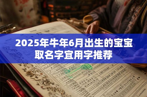 2026年牛年6月出生的宝宝取名字宜用字推荐 2026年牛年6月出生的宝宝取名字宜用字推荐
