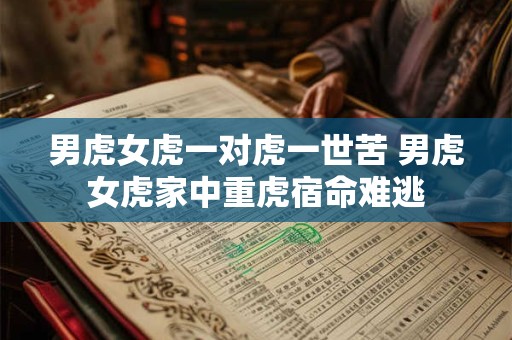 男虎女虎一对虎一世苦 男虎女虎家中重虎宿命难逃