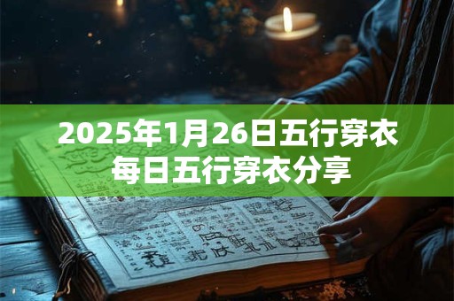2025年1月26日五行穿衣 每日五行穿衣分享