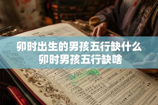 卯时出生的男孩五行缺什么 卯时男孩五行缺啥
