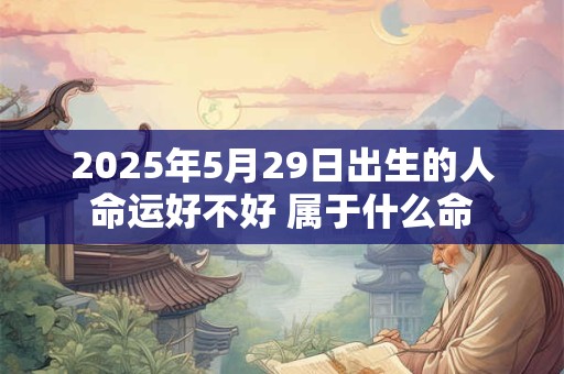 2025年5月29日出生的人命运好不好 属于什么命