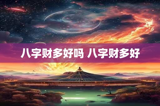 八字财多好吗 八字财多好