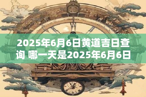 2025年6月6日黄道吉日查询 哪一天是2025年6月6日黄道吉日