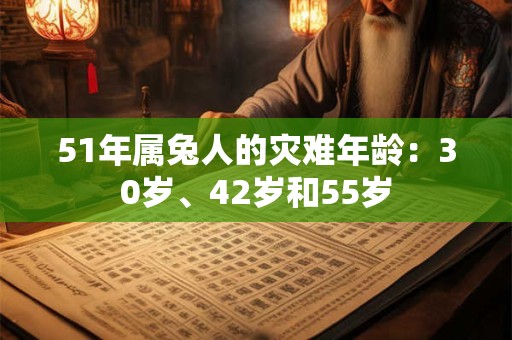 51年属兔人的灾难年龄：30岁、42岁和55岁