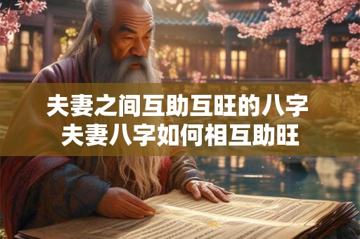 夫妻之间互助互旺的八字 夫妻八字如何相互助旺