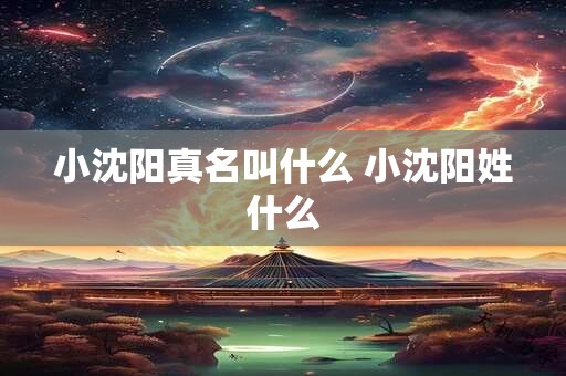 小沈阳真名叫什么 小沈阳姓什么
