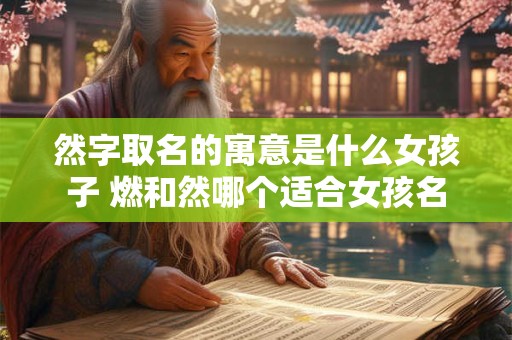 然字取名的寓意是什么女孩子 燃和然哪个适合女孩名