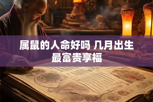 详细阅读:属鼠的人命好吗 几月出生最富贵享福 属鼠的人命好吗 几月出生最富贵享福