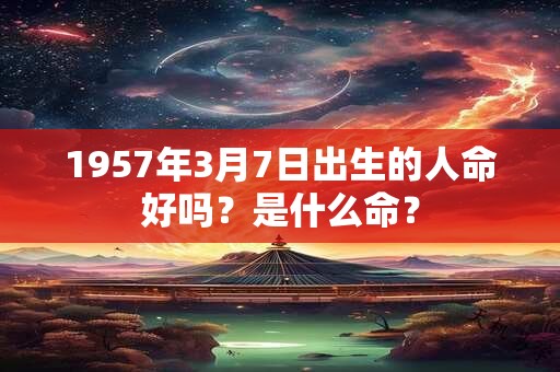 1957年3月7日出生的人命好吗？是什么命？
