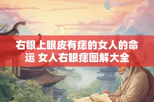 右眼上眼皮有痣的女人的命运 女人右眼痣图解大全