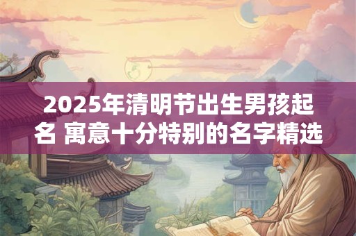2025年清明节出生男孩起名 寓意十分特别的名字精选
