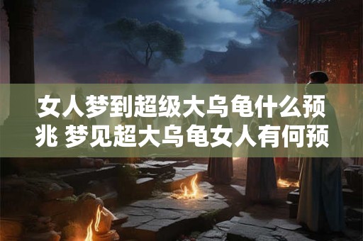 女人梦到超级大乌龟什么预兆 梦见超大乌龟女人有何预兆