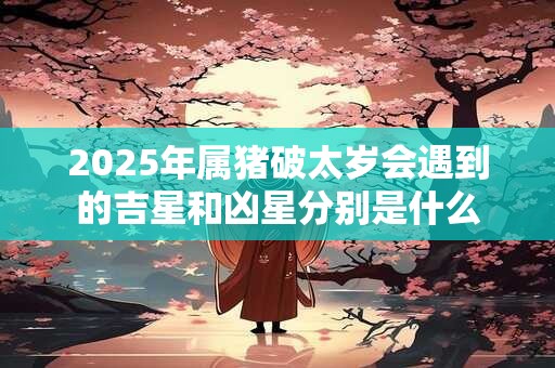 2025年属猪破太岁会遇到的吉星和凶星分别是什么