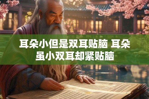 耳朵小但是双耳贴脑 耳朵虽小双耳却紧贴脑