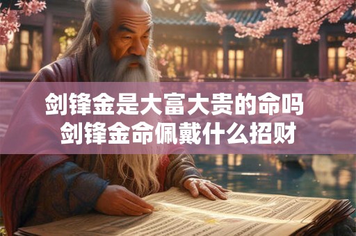 剑锋金是大富大贵的命吗 剑锋金命佩戴什么招财