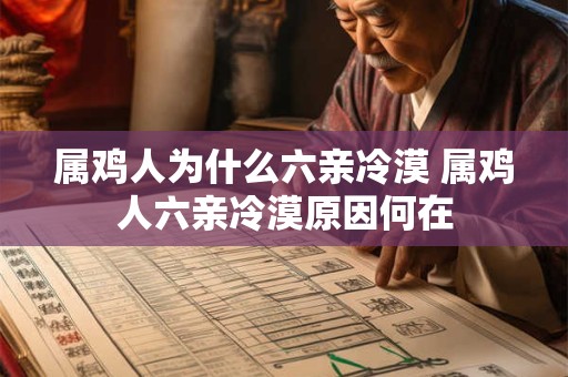 属鸡人为什么六亲冷漠 属鸡人六亲冷漠原因何在