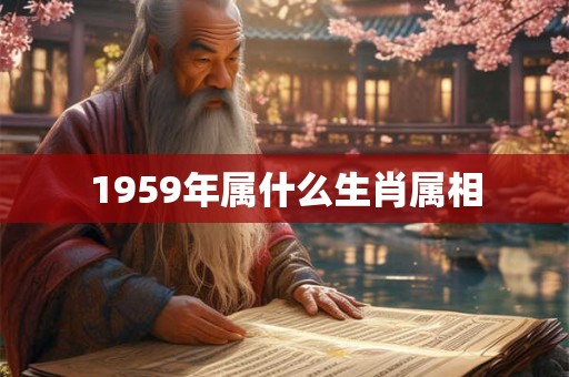 1959年属什么生肖属相