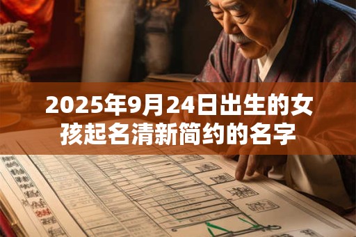 2025年9月24日出生的女孩起名清新简约的名字