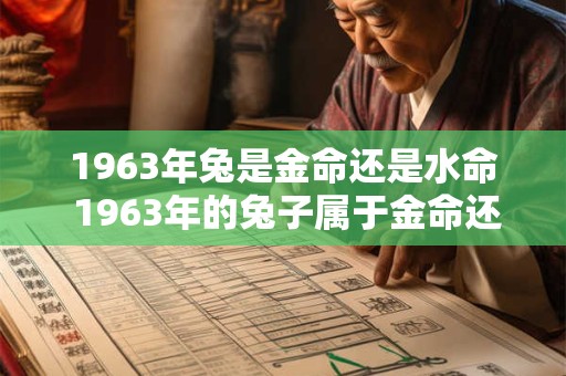 1963年兔是金命还是水命 1963年的兔子属于金命还是水命