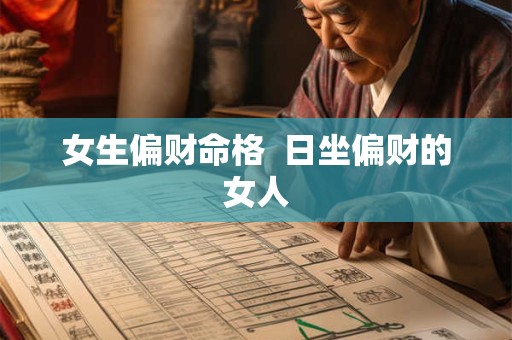 女生偏财命格  日坐偏财的女人