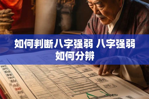 如何判断八字强弱 八字强弱如何分辨