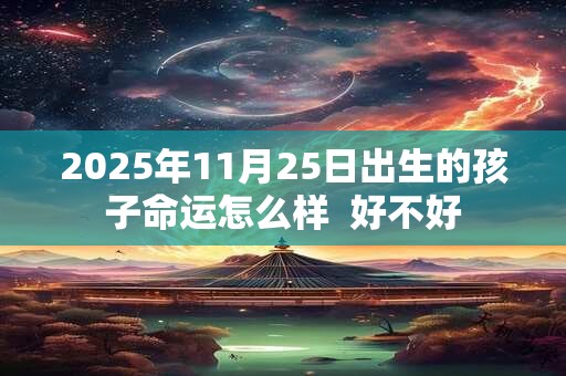 2025年11月25日出生的孩子命运怎么样  好不好