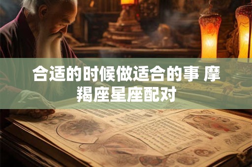 合适的时候做适合的事 摩羯座星座配对