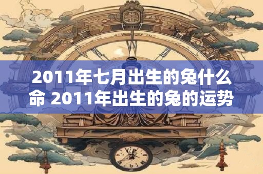 2011年七月出生的兔什么命 2011年出生的兔的运势如何